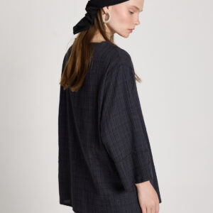 Black Checkered Casual Boho Kimono - Brand: First Angels - Women & Kids, Baby Clothes Wholesale - TheBS Women