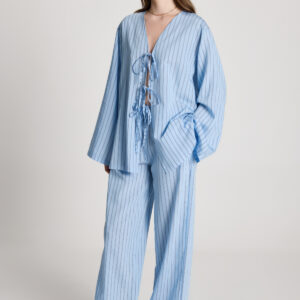 Striped Oversized Fit Suit With Tie Closure - Brand: First Angels - Women & Kids, Baby Clothes Wholesale - TheBS Women