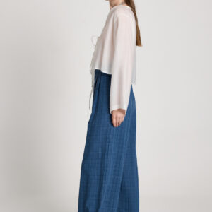 Blue Checkered Palazzo Pants - Brand: First Angels - Women & Kids, Baby Clothes Wholesale - TheBS Women