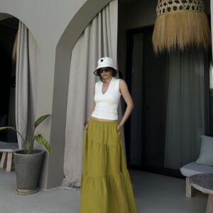 Boho Layered Maxi Skirt With Slant Pockets - Brand: First Angels - Women & Kids, Baby Clothes Wholesale - TheBS Women