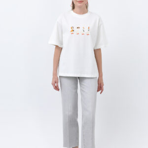 White Casual Oversized Fit Tshirt - Brand: SOUL - Women & Kids, Baby Clothes Wholesale - TheBS Women