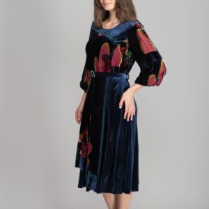 Navy Blue Elegant Vintage Fit And Flare Dress - Brand: GUMANIZE - Women & Kids, Baby Clothes Wholesale - TheBS Women