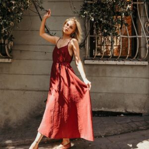 Sleeveless V-Neck Maxi Slip Dress - Brand: Reyon - Women & Kids, Baby Clothes Wholesale - TheBS Women