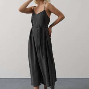 Black Slip Dress With V-Neck For Party & Wedding - Brand: Reyon - Women & Kids, Baby Clothes Wholesale - TheBS Women