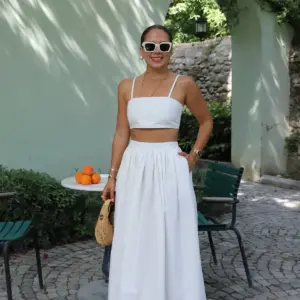 White Flared Maxi Skirt With High Waist - Brand: Cream Rouge - Women & Kids, Baby Clothes Wholesale - TheBS Women