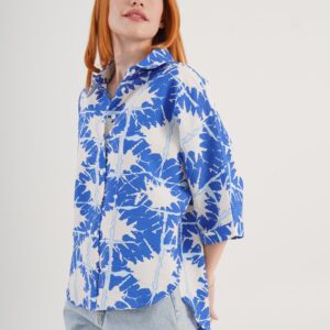 Casual Oversized Fit Shirt With Brush Stroke - Brand: Lustrin - Women & Kids, Baby Clothes Wholesale - TheBS Women