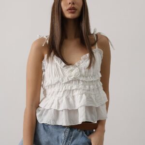 Boho Sleeveless Blouse With Sweetheart Neck - Brand: Reyon - Women & Kids, Baby Clothes Wholesale - TheBS Women