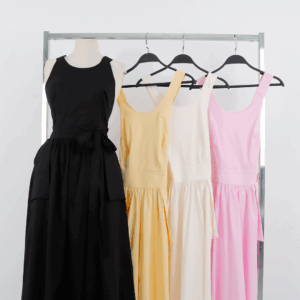 A-Line Midi Dress With Cap Sleeves - Brand: Cream Rouge - Women & Kids, Baby Clothes Wholesale - TheBS Women