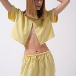 Casual Oversized Polo Neck Crop Shirt - Brand: Black Fashion - Women & Kids, Baby Clothes Wholesale - TheBS Women