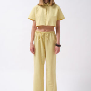 Casual Oversized Polo Neck Crop Shirt - Brand: Black Fashion - Women & Kids, Baby Clothes Wholesale - TheBS Women