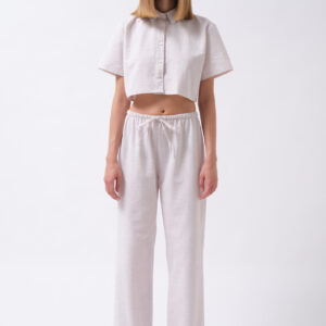 Casual Polo Neck Crop Shirt - Brand: Black Fashion - Women & Kids, Baby Clothes Wholesale - TheBS Women