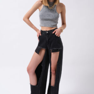 Casual Retro Punk Jeans - Brand: Black Fashion - Women & Kids, Baby Clothes Wholesale - TheBS Women
