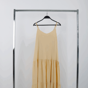 Beige Maxi V-Neck Cami Dress Sleeveless Boho Casual - Brand: Cream Rouge - Women & Kids, Baby Clothes Wholesale - TheBS Women