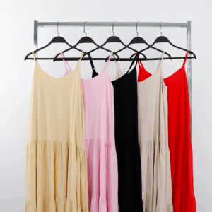 Beige Casual V-Neck Maxi Cami Dress - Brand: Cream Rouge - Women & Kids, Baby Clothes Wholesale - TheBS Women