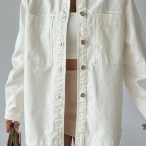 Casual Oversized Shirt With Notched Neck - Brand: XLove - Women & Kids, Baby Clothes Wholesale - TheBS Women