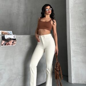 Ecru Jeans High Waist Mom Straight Leg Buttoned - Brand: XLove - Women & Kids, Baby Clothes Wholesale - TheBS Women