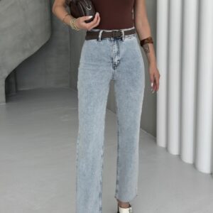 Mom Jeans High Waist Straight Leg Zip Up - Brand: XLove - Women & Kids, Baby Clothes Wholesale - TheBS Women