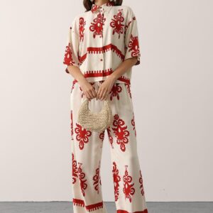 Beige Casual Boho Set With Bermuda Shorts & Maxi Skirt - Brand: Reyon - Women & Kids, Baby Clothes Wholesale - TheBS Women