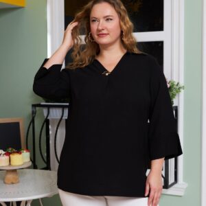 Modest Plus Size Elegant Blouse - Brand: RMG - Women & Kids, Baby Clothes Wholesale - TheBS Women