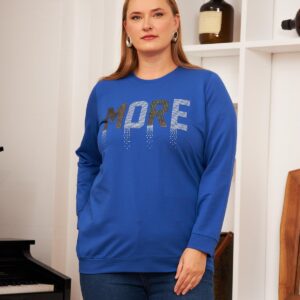 Blue Plus Size Casual Sweatshirt - Brand: RMG - Women & Kids, Baby Clothes Wholesale - TheBS Women
