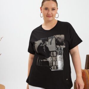 Casual Plus Size Tshirt With Letter Print - Brand: RMG - Women & Kids, Baby Clothes Wholesale - TheBS Women