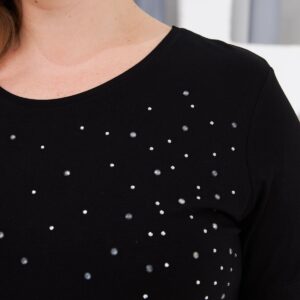 Plus Size Glam Tshirt With Sequined Detail - Brand: RMG - Women & Kids, Baby Clothes Wholesale - TheBS Women