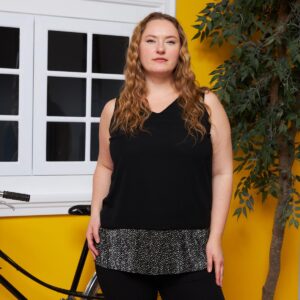 Plus Size Sleeveless V-Neck Blouse - Brand: RMG - Women & Kids, Baby Clothes Wholesale - TheBS Women