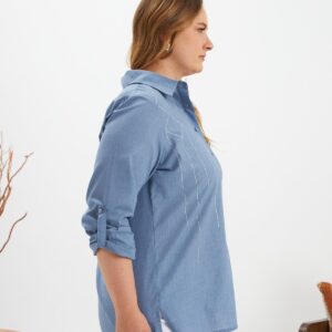 Blue Checkered Plus Size Shirt - Brand: RMG - Women & Kids, Baby Clothes Wholesale - TheBS Women