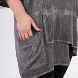 Grey Plus Size Elegant Blouse - Brand: RMG - Women & Kids, Baby Clothes Wholesale - TheBS Women
