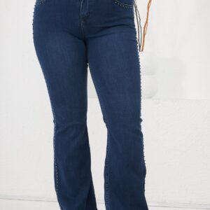 Blue Casual Plus Size Mom Jeans With Flare Leg - Brand: RMG - Women & Kids, Baby Clothes Wholesale - TheBS Women