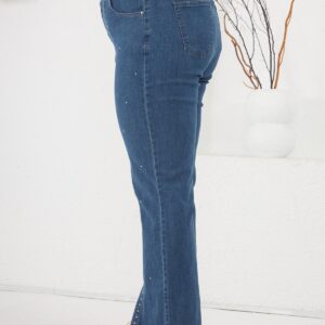 Mom Jeans With Flare Leg And Sequined Detail - Brand: RMG - Women & Kids, Baby Clothes Wholesale - TheBS Women