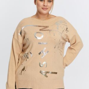 Beige Plus Size Blouse For Fall And Winter - Brand: RMG - Women & Kids, Baby Clothes Wholesale - TheBS Women