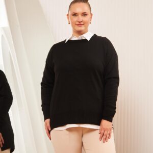 Oversized Fit Blouse With Round Neck - Brand: RMG - Women & Kids, Baby Clothes Wholesale - TheBS Women