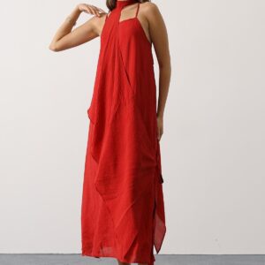 Slip Dress With Halter Neck And Cap Sleeves - Brand: Reyon - Women & Kids, Baby Clothes Wholesale - TheBS Women