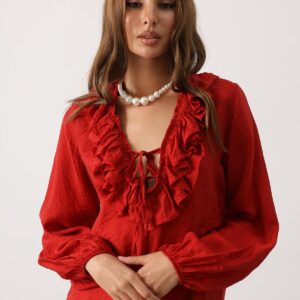 ElegantBlouse With Ballon Sleeves - Brand: Reyon - Women & Kids, Baby Clothes Wholesale - TheBS Women