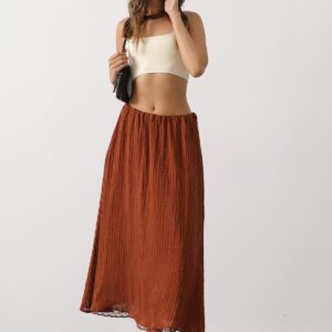 Flared Maxi Skirt With Striped Pattern - Brand: Reyon - Women & Kids, Baby Clothes Wholesale - TheBS Women