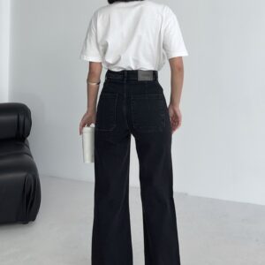 Black Mom Jeans High Waist Wide Leg Buttoned - Brand: XLove - Women & Kids, Baby Clothes Wholesale - TheBS Women