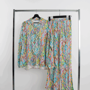 Mix Color Dress – Casual Boho Geometric Shirt Midi - Brand: Cream Rouge - Women & Kids, Baby Clothes Wholesale - TheBS Women