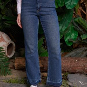 Blue Mom Jeans High Waist Cropped Straight Leg - Brand: XLove - Women & Kids, Baby Clothes Wholesale - TheBS Women