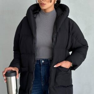 Puffer Jacket With Hooded Collar - Brand: My Jest Fashion - Women & Kids, Baby Clothes Wholesale - TheBS Women