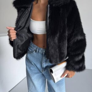 Glam Fur Jacket - Brand: My Jest Fashion - Women & Kids, Baby Clothes Wholesale - TheBS Women