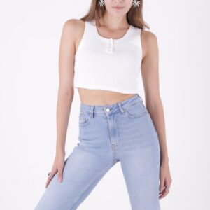 Stitched Wide Leg Relax Jeans - Light - Brand: XLove - Women & Kids, Baby Clothes Wholesale - TheBS Women