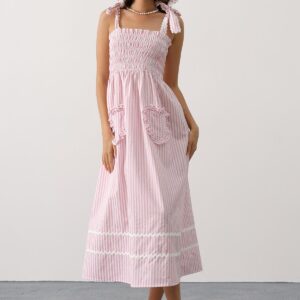 Fit And Flare Dress With Square Neck - Brand: Reyon - Women & Kids, Baby Clothes Wholesale - TheBS Women