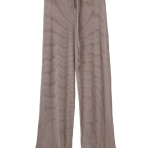 Beige Casual Modest Palazzo Pants With Drawstring - Brand: SOUL - Women & Kids, Baby Clothes Wholesale - TheBS Women