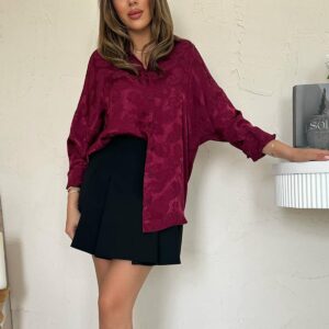 Floral V-Neck Oversized Shirt - Brand: Elisa - Women & Kids, Baby Clothes Wholesale - TheBS Women