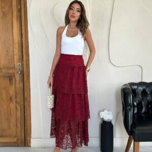 Layered High Waist Maxi Skirt - Brand: Elisa - Women & Kids, Baby Clothes Wholesale - TheBS Women