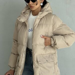 Puffer Jacket With Hooded Collar - Brand: My Jest Fashion - Women & Kids, Baby Clothes Wholesale - TheBS Women