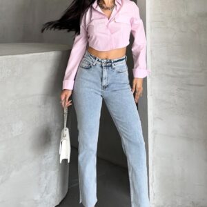 Mom Jeans High Waist Straight Leg Buttoned - Brand: XLove - Women & Kids, Baby Clothes Wholesale - TheBS Women