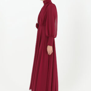 Claret Red Fit And Flare Dress - Brand: Puane - Women & Kids, Baby Clothes Wholesale - TheBS Women