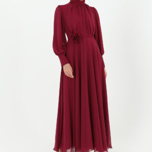 Claret Red Fit And Flare Dress - Brand: Puane - Women & Kids, Baby Clothes Wholesale - TheBS Women